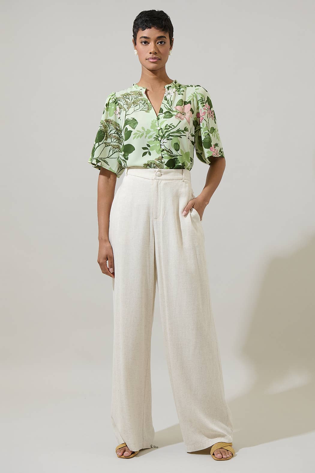 Zane Floral Bryn Button Blouse