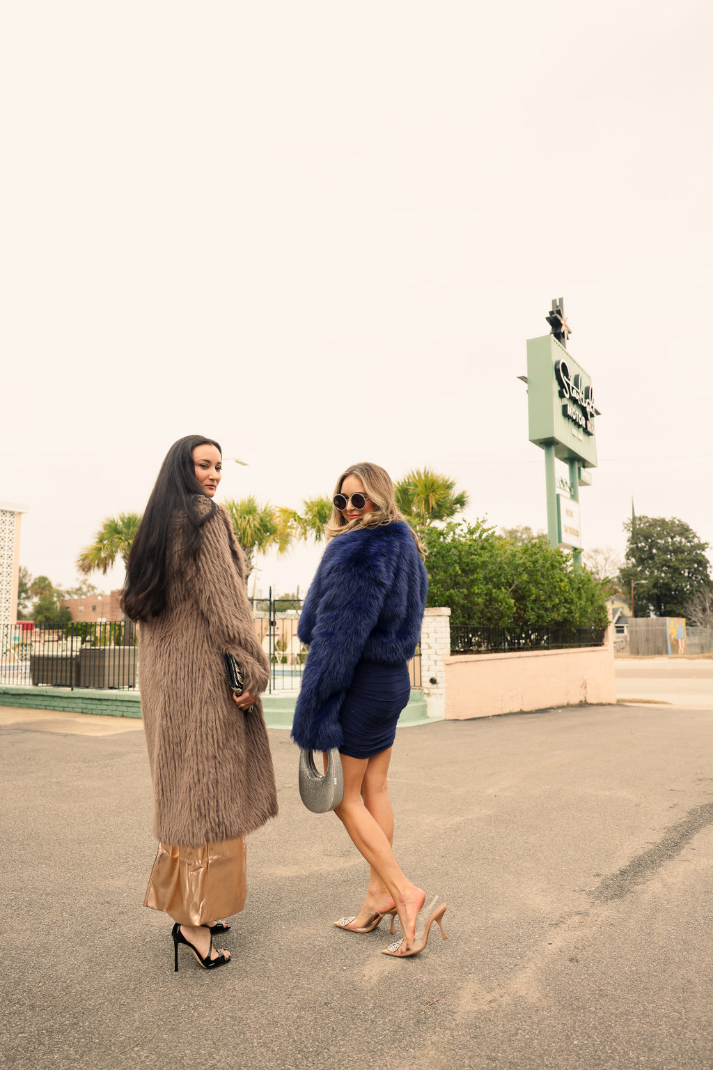Stephanie Fur Jacket - Dark Navy