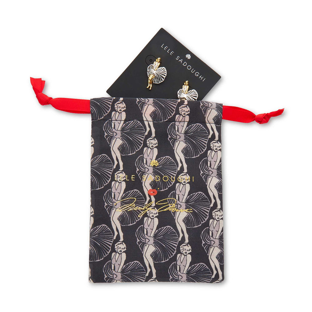 Marilyn Monroe Pave Studded Kiss Earrings