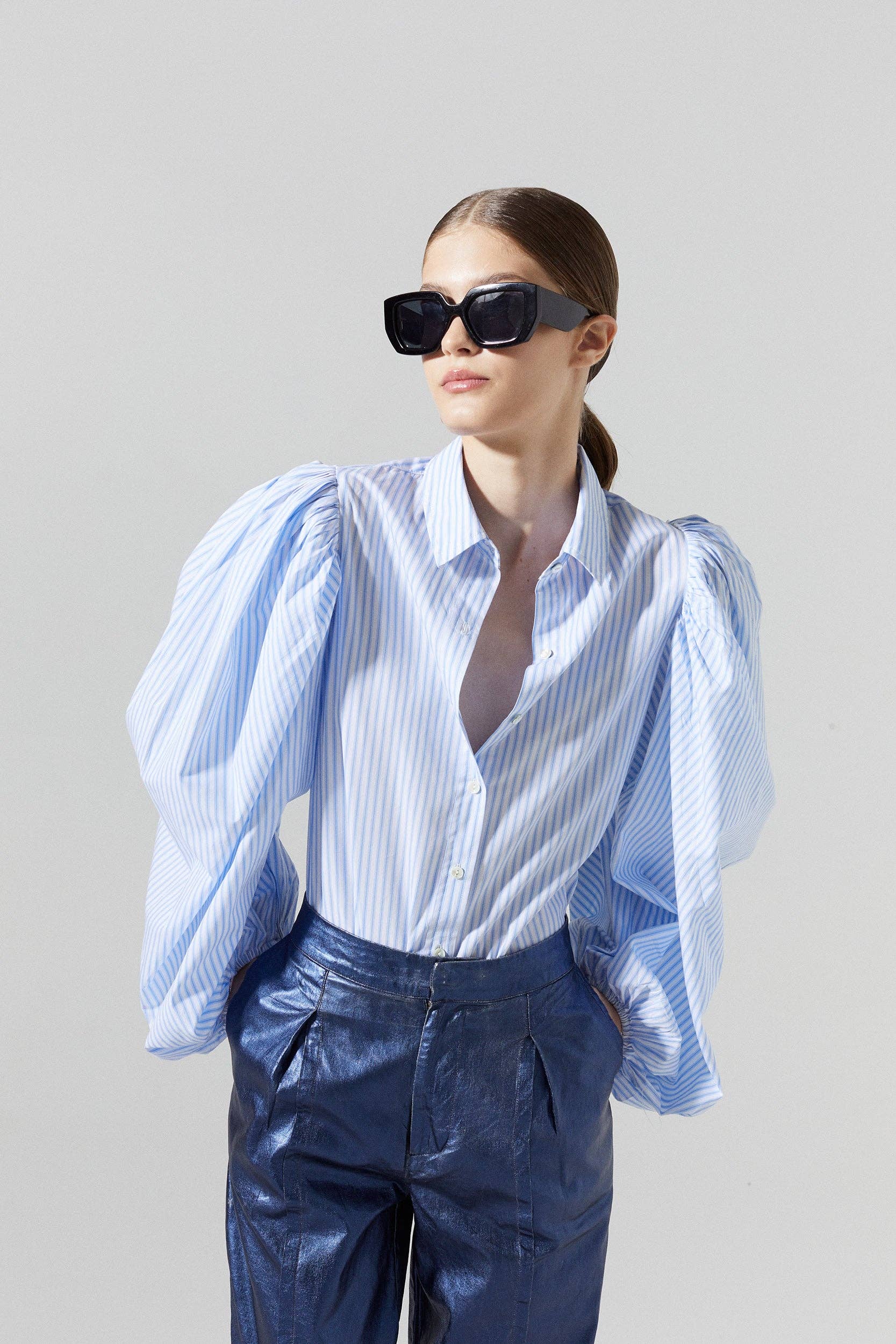 Samba Cotton Poplin Shirt - Stripes