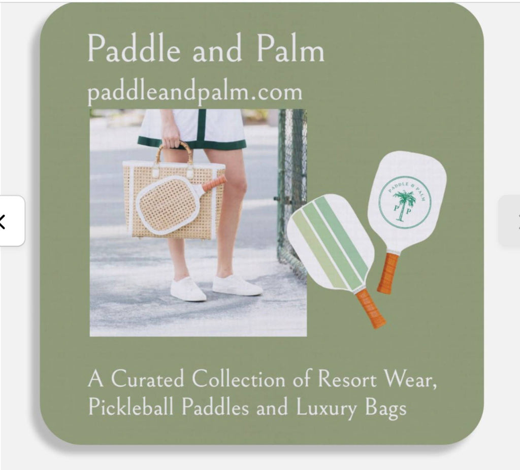 Pickleball Tote Bag, Cane, Leather, Bamboo and Custom Brass