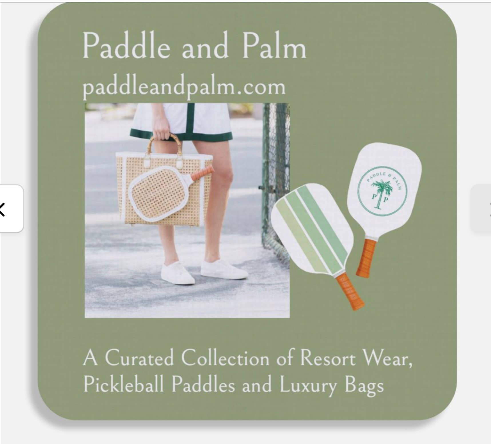 Pickleball Tote Bag, Cane, Leather, Bamboo and Custom Brass