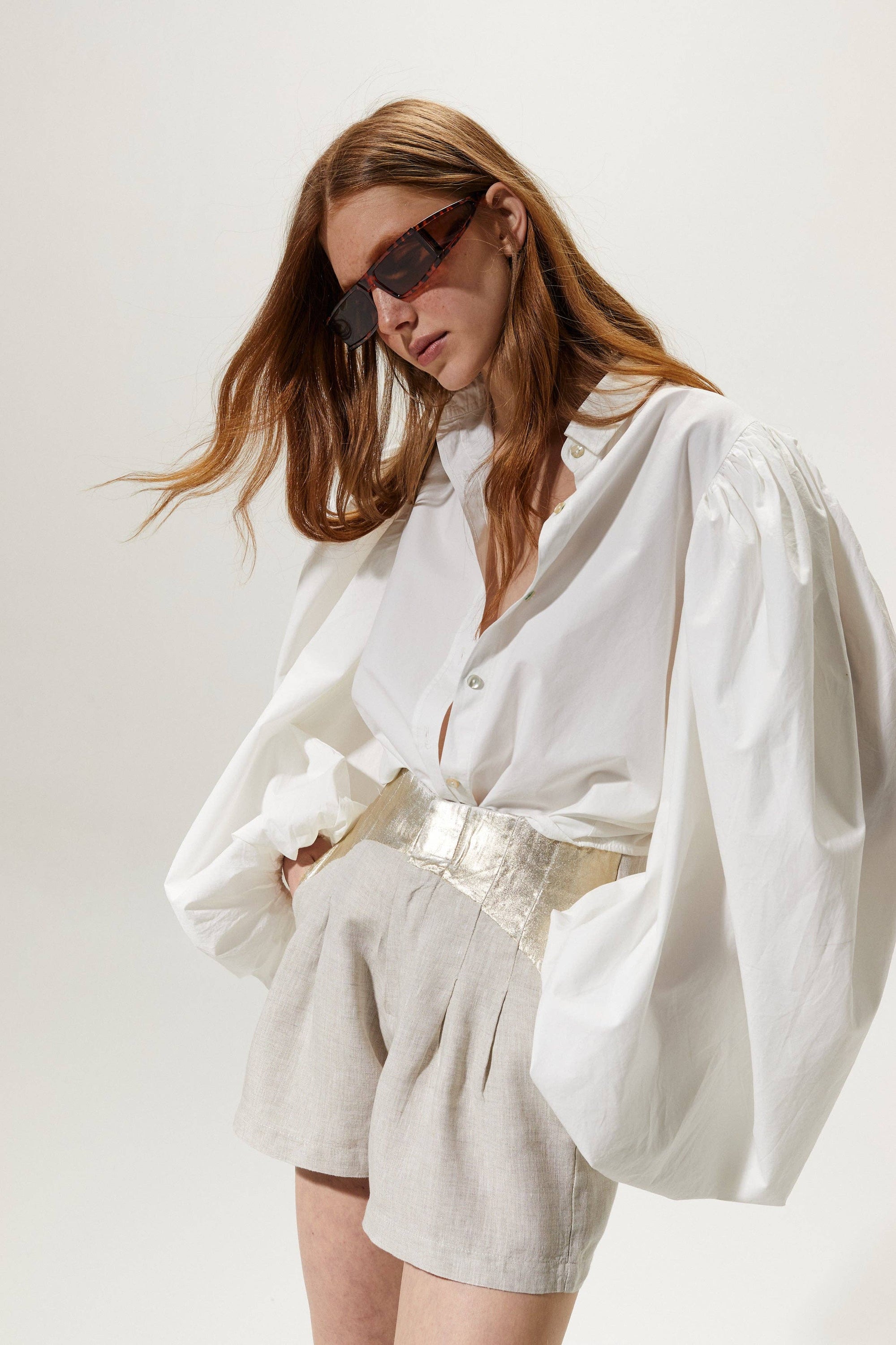 Samba Cotton Poplin Shirt - White