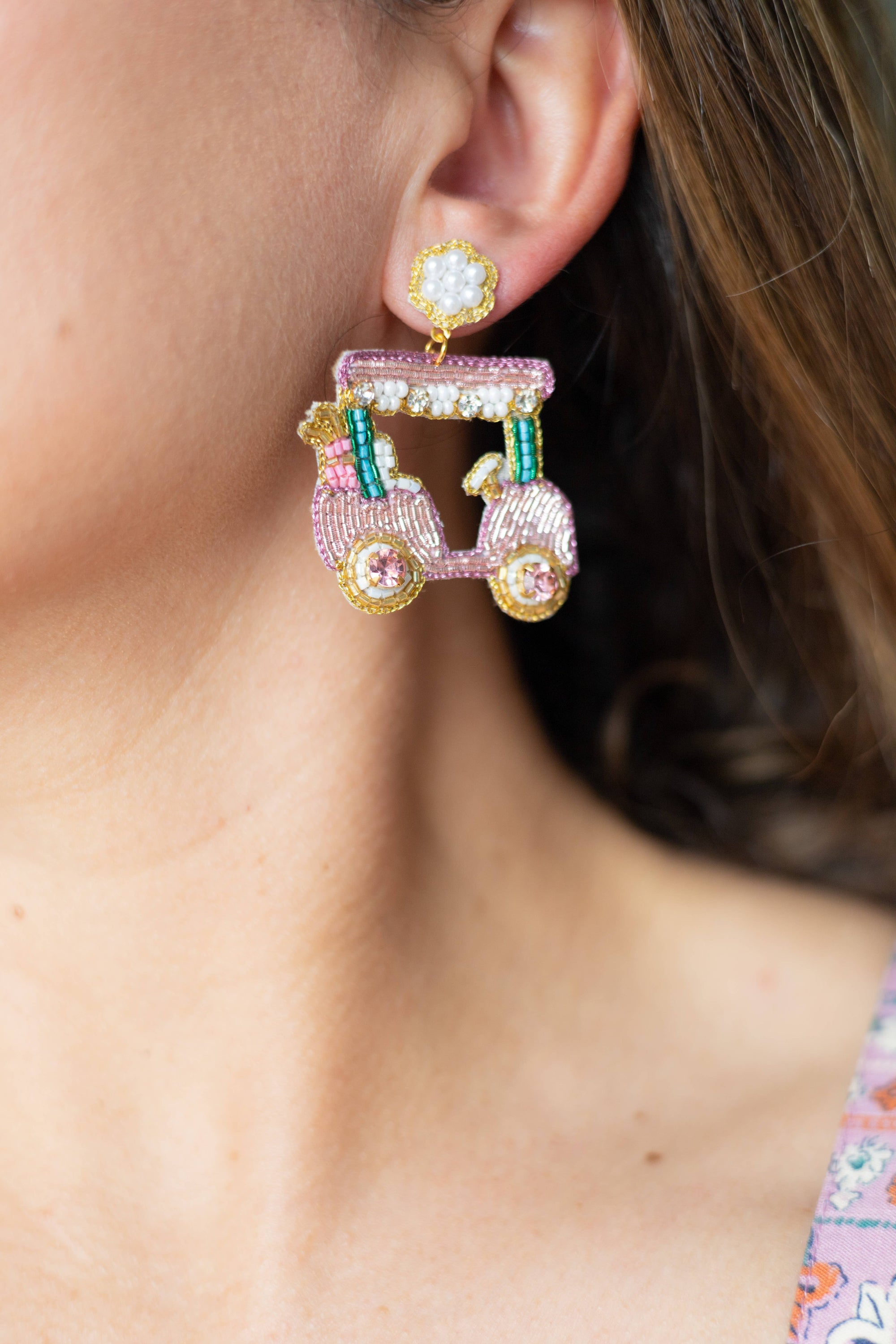 Golf Cart Earrings