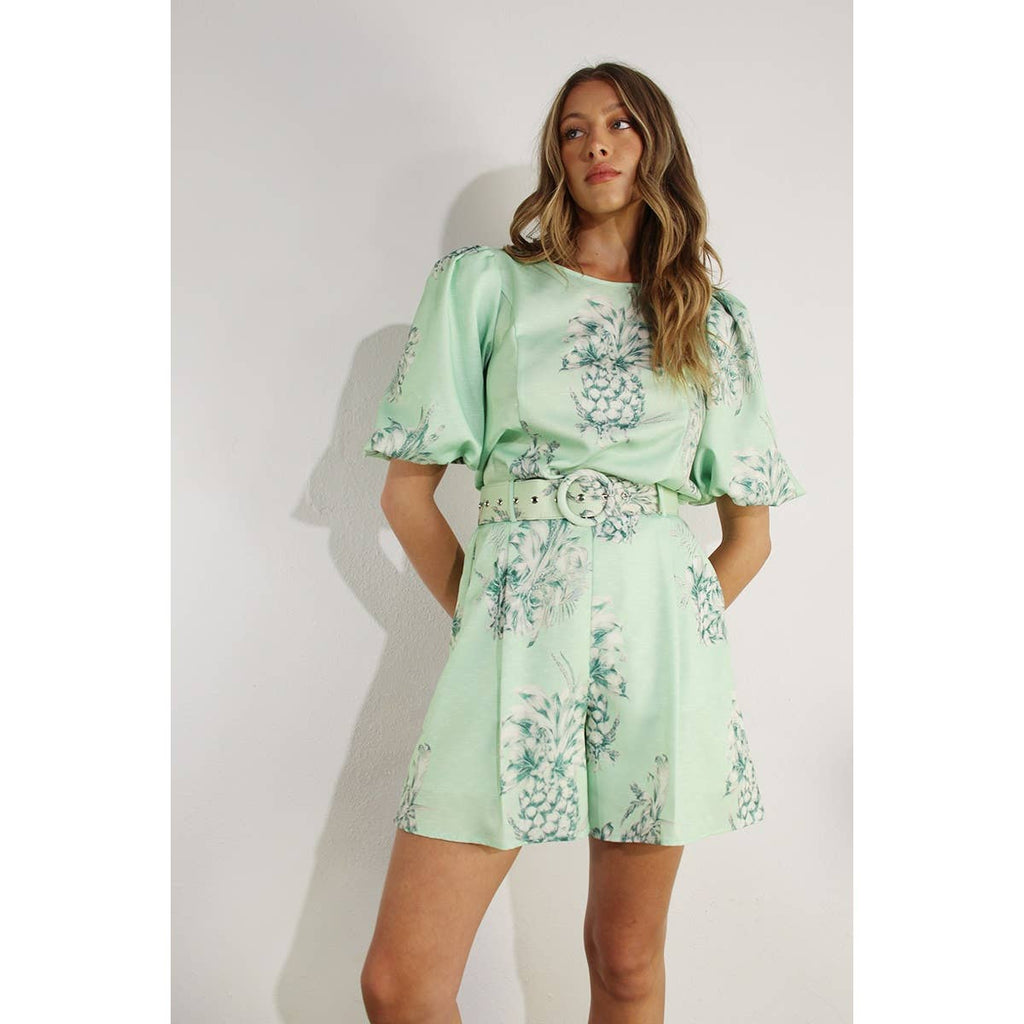 Linen Top & Short Set