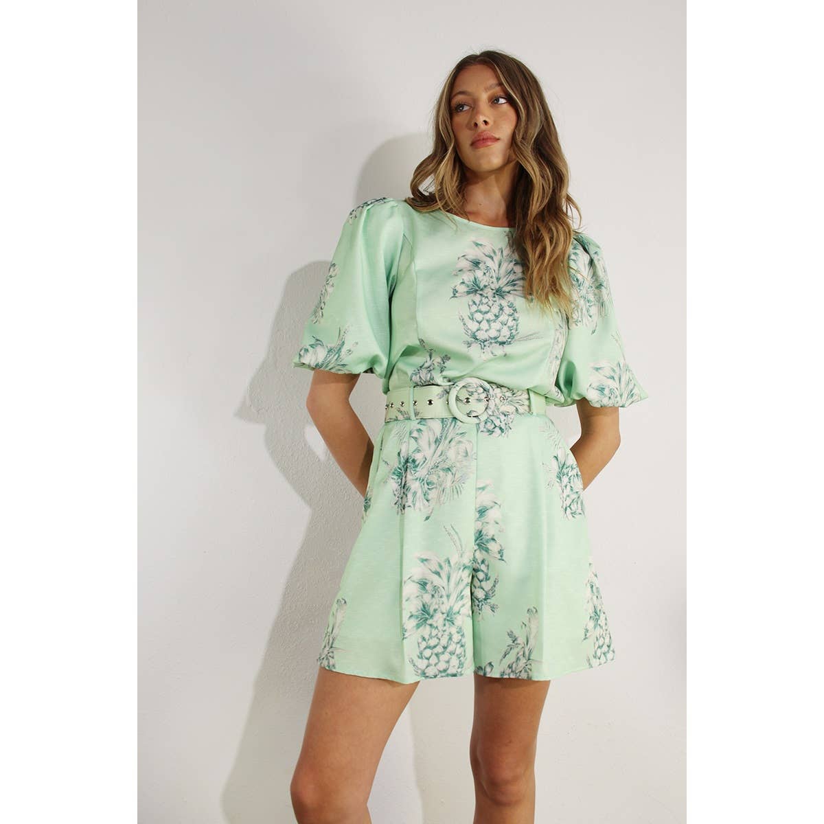 Linen Top & Short Set