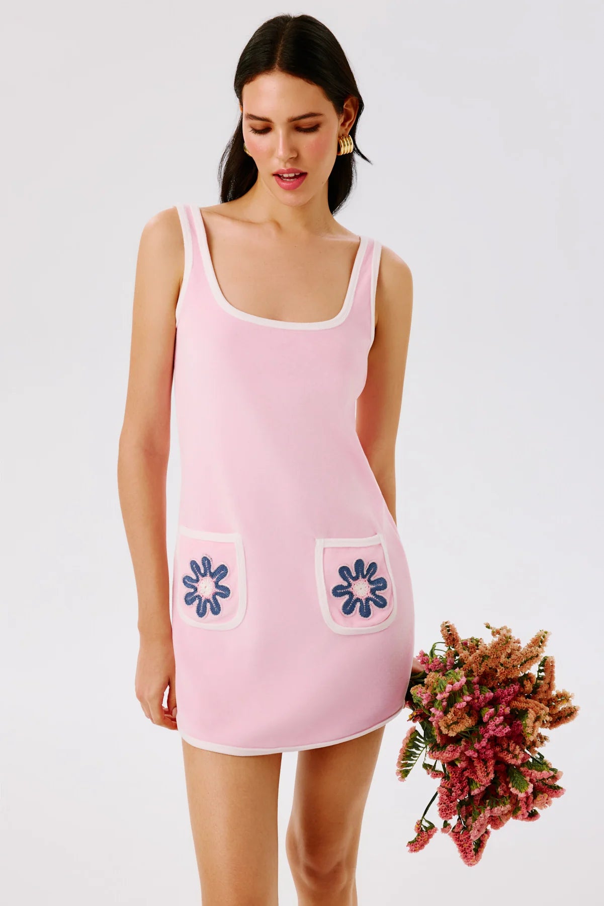 PEONY TERRY MINI DRESS