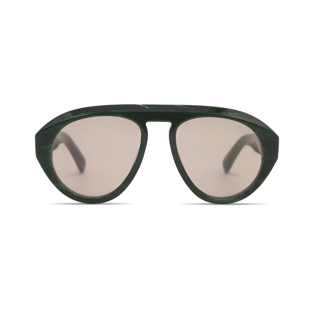 The Val Sunglasses in Green Tortoise