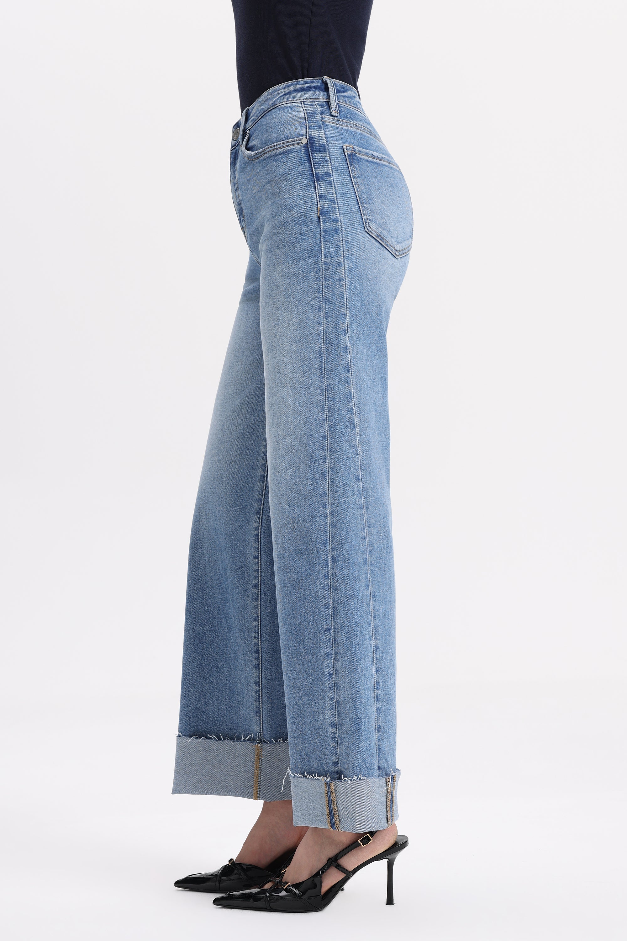 Classic High Rise Wide Leg Jeans