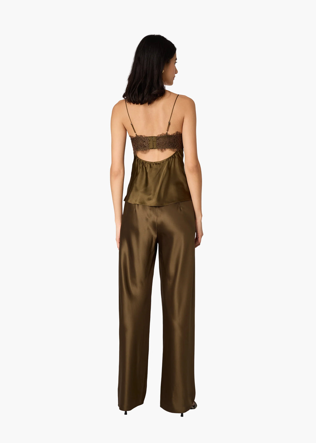 Zoie Bustier Silk Camisole Grove